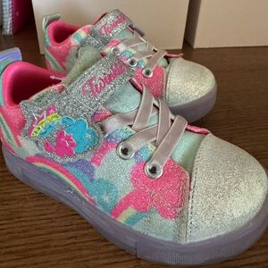 Skechers Glitter Pink and Blue Kids Sneakers